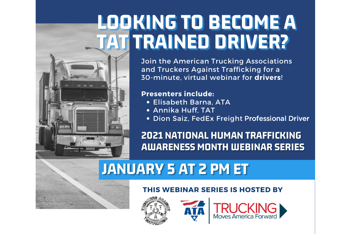 ATA Webinar How Drivers Can Help Stop Human Trafficking American